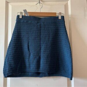 NWT Blue Knit Mini Skirt